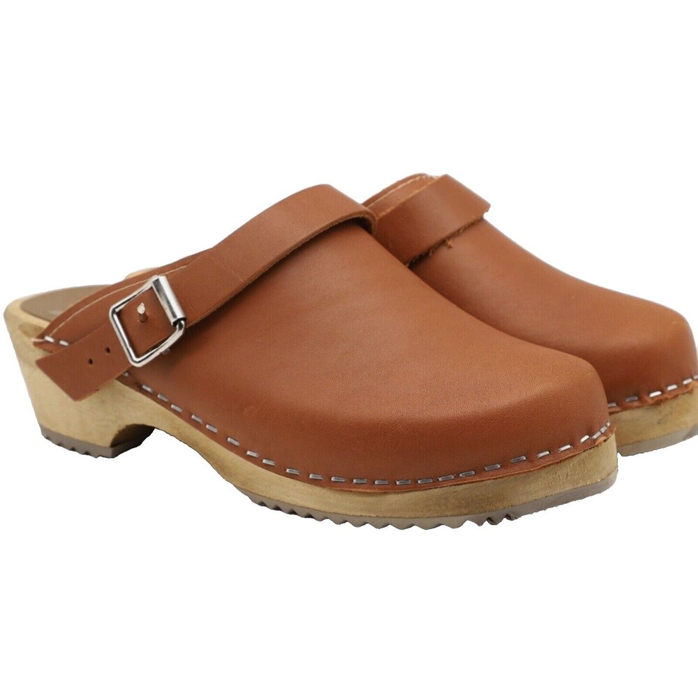 MIA 1976 Women's Alma Brown Sweden Clogs SZ 8 NWOB